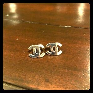 Chanel cc sterling earrings